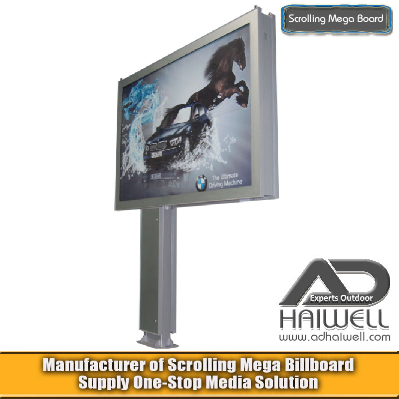 Clássicos rolagem Mega Board Backlit LED caixa de luz Billboard