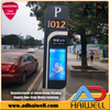Telão LED para móveis de rua ao ar livre Sinalização digital para pilão de estacionamento
